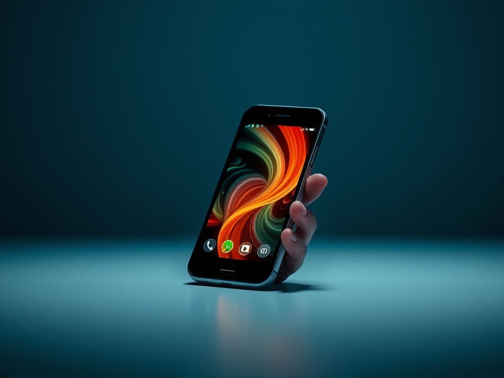 Smartphone com tela quebrada